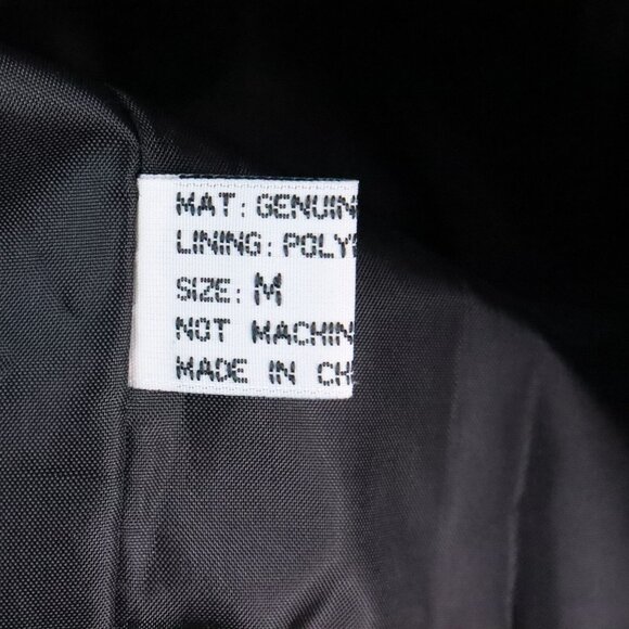 Vintage Men's M God Bless America Eagle Genuine Leather Motorcycle Jacket Coat - Picture 8 of 11